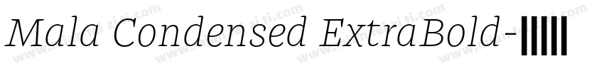 Mala Condensed ExtraBold字体转换